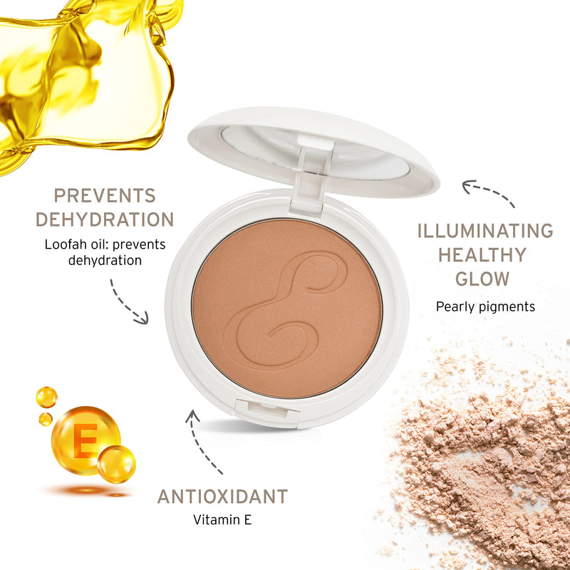Embryolisse Radiant Complexion Compact Powder - Setting Makeup Powder for All Skin Tones & Sensitive Skin Types - Paraben Free Powder Bronzer for a Natural Glow, 0.42 fl. oz. - BeesActive Australia