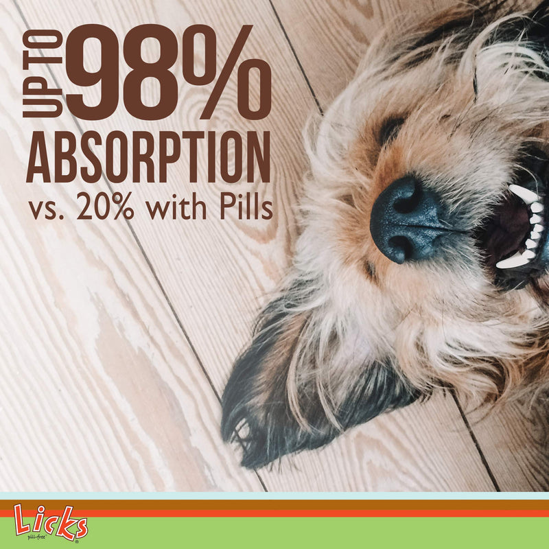 Licks Pill Free Zen Dog Calming - Calming Aid Supplements for Aggressive Behavior and Nervousness - Calming Dog Treats for Stress Relief & Dog Health - Gel Packets Chicken 15 Pack - BeesActive Australia