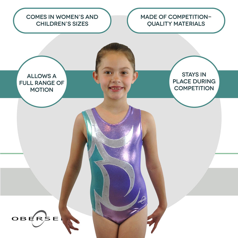 Obersee Girl's Gymnastics Leotards Abby Lilac CXXS Child (2-3 years) - BeesActive Australia