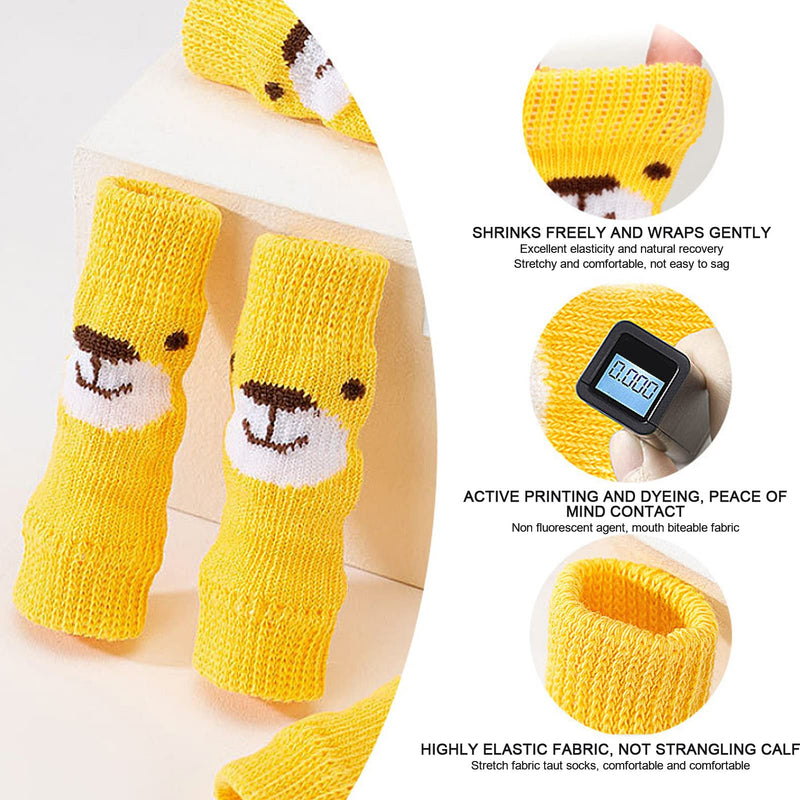 Zerodis 4pcs Pet Dog Elbow Protector, Elbow Support Wrap Pet Leg Warmers for Dogs Cats Knitted Dog Elbow Sleeve Leg Support Wrap Protectors XL - BeesActive Australia