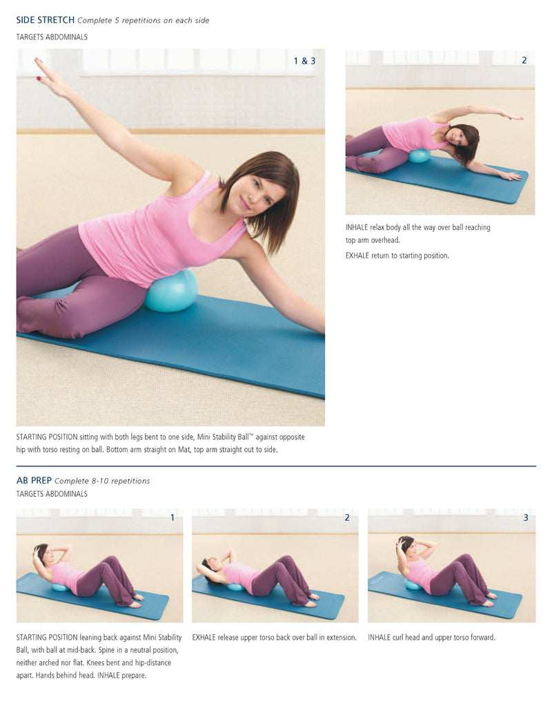 STOTT PILATES Mini Stability Ball Blue 7.5 - inch - BeesActive Australia