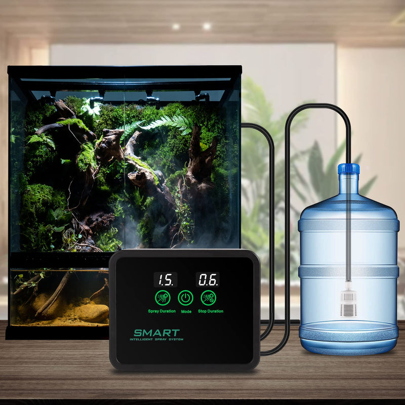 Reptile fogger Smart Spray System, Reptile Humidifiers Automatic with Timer, Reptile Mister with 360°Adjustable Misting Nozzles for Terrariums Amphibian Lizard Snake Frog Plants - BeesActive Australia