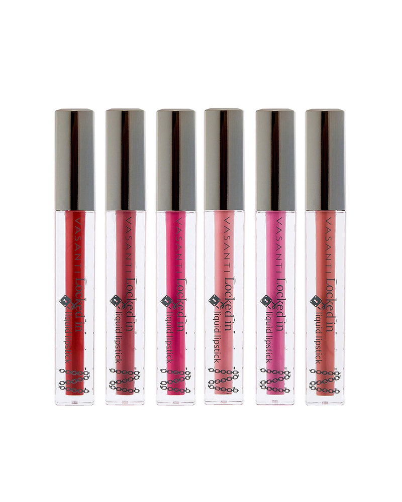 VASANTI Locked in Liquid Lipstick - Lust At First Sight (Rich Red) - Rich Pigmented Smudge-proof Paraben-Free Matte Beauty Makeup Cosmetics Rich Red - BeesActive Australia