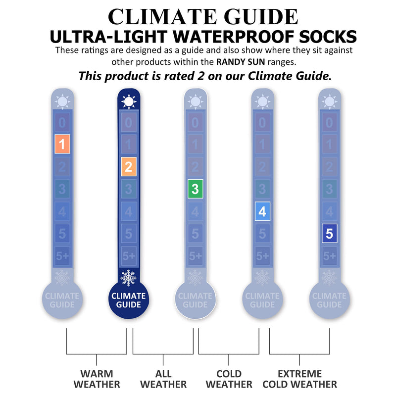 100% Waterproof Socks, RANDY SUN Boys Outdoor Sports Sock For Hiking/Ski/Fishing 1 Pair Light Green-ultra-thin-knee High Waterproof Socks Medium - BeesActive Australia