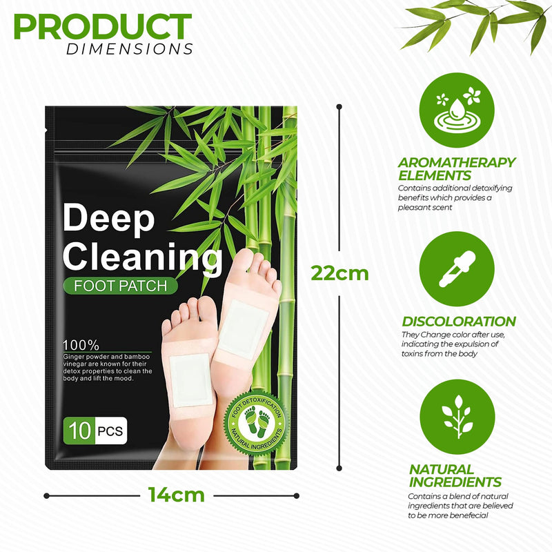 Pedimend Detox Foot Patches Natural Detox Foot Pads Deep Cleansing for Impurity Removal & Deep Sleep,with Bamboo Vinegar and Ginger,Relaxation Enhance Blood Circulation (Bamboo/Ginger, 20 Pack) Bamboo/Ginger - BeesActive Australia