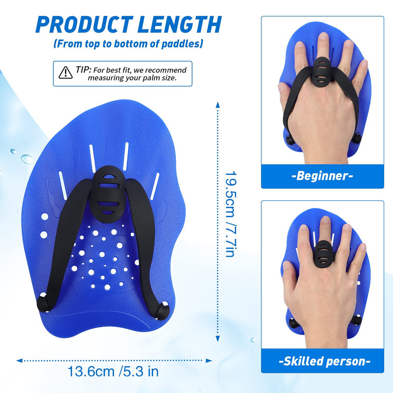 FalinLego Swimming Paddles for Hands, Swimming Training Hand Paddles with Adjustable Straps, Swim Paddles for Adult Children Unisex Professional Swimming Accessories (1 Pair) - BeesActive Australia