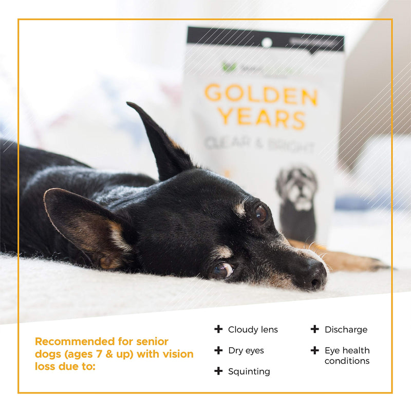 VetriScience Golden Years Clear and Bright for Senior Dogs, Chicken Liver, 60 Soft Chews - Promotes Eye Health with Powerful Antioxidants Clear & Bright Eye - BeesActive Australia