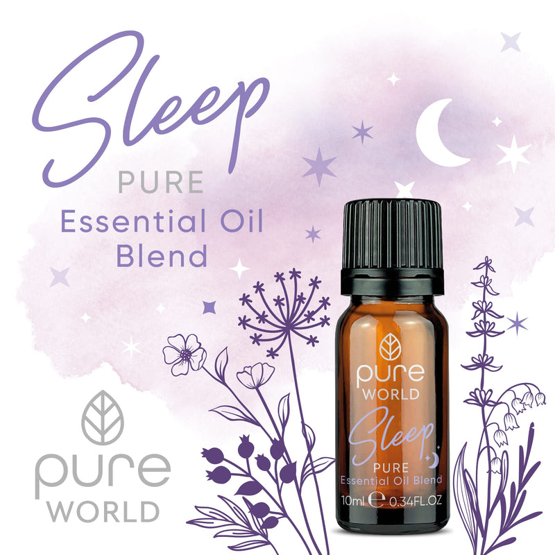Pure World Sleep Blend of Essential Oils. Rose Lavender Chamomile Peppermint Ylang Ylang Lemon - BeesActive Australia