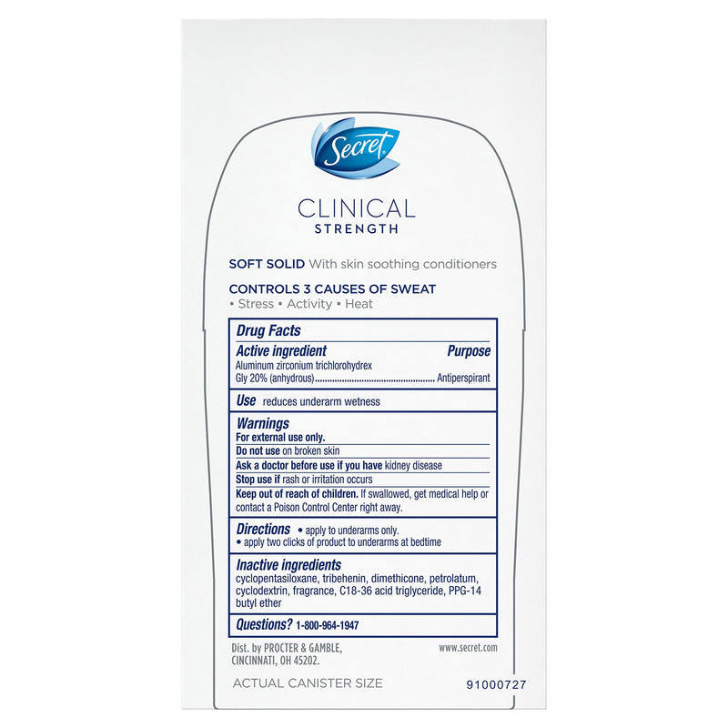 Secret Antiperspirant and Deodorant for Women, Clinical Strength Soft Solid, Light and Fresh, 1.6 Oz - BeesActive Australia