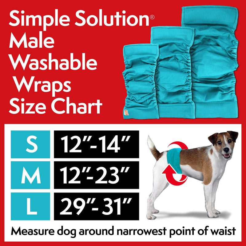 Simple Solution Washable Male Dog Diapers | Absorbent Male Wraps with Leak Proof Fit | Excitable Urination, Incontinence, or Male Marking | 1 Reusable Dog Diaper Per Pack Medium - BeesActive Australia