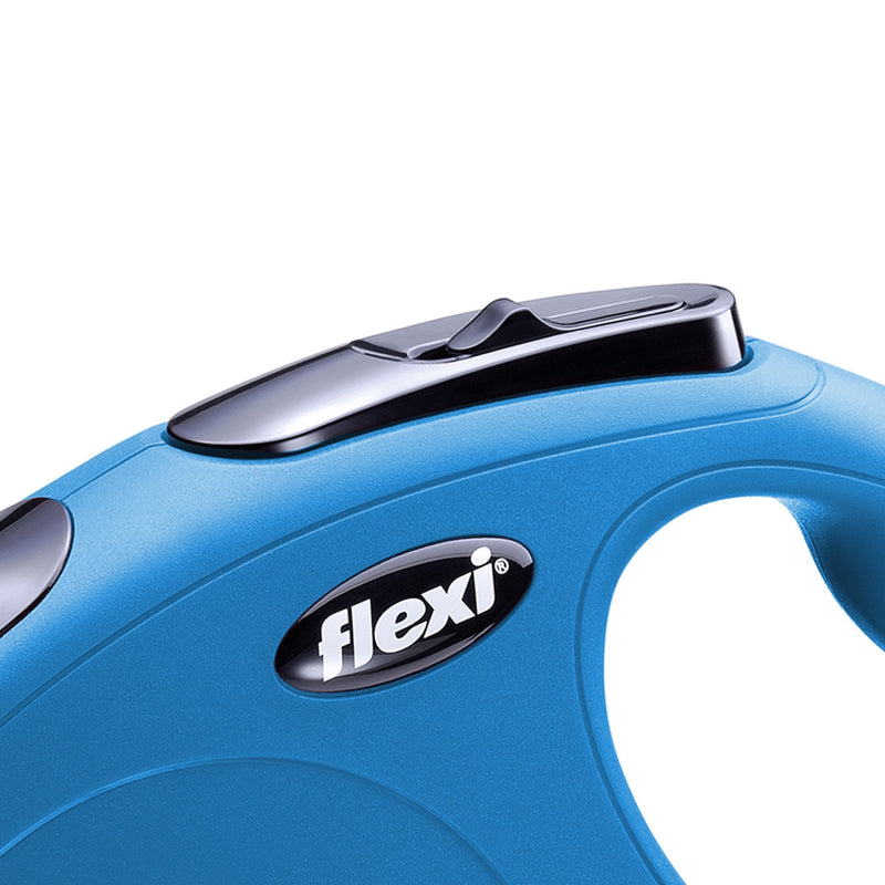 FLEXI New Classic Retractable Dog Leash (Tape), 16 ft, Medium/Large, Blue Medium/Large, 16 ft - BeesActive Australia