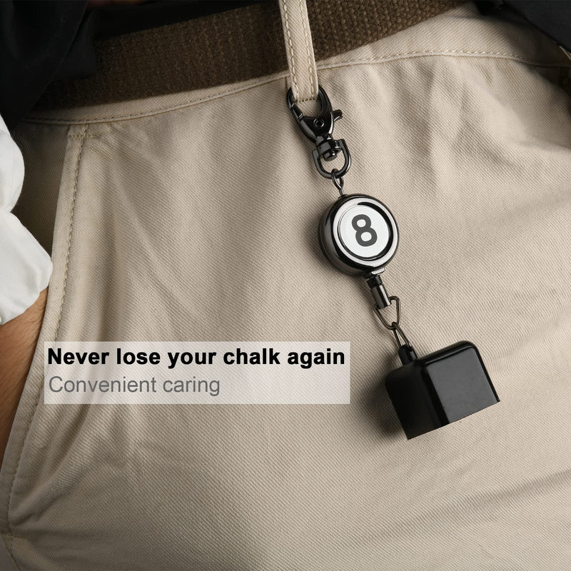 Cosmos Pool Chalk Holder Billiard Chalk Pocket Pool Cue Chalk Bag Belt Clip Retractable Key Ring Billiard Snooker Accessories - BeesActive Australia