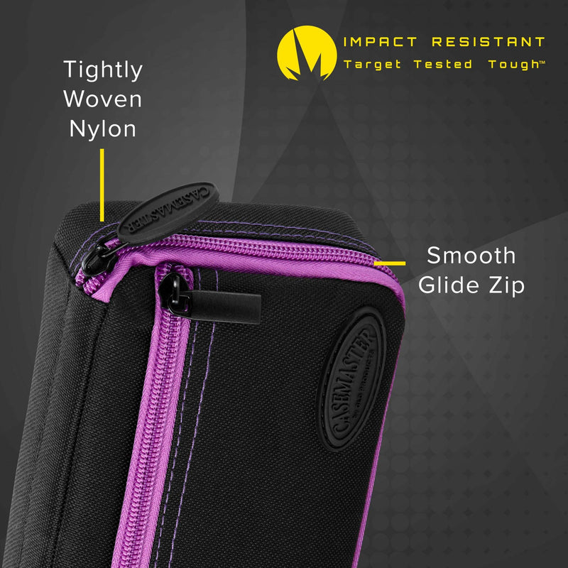 Casemaster Plazma Dart Case for Soft and Steel Tip Darts, Holds 3 Darts and Features Built-In Storage Tube and Pockets for Flights, Tips, Shafts, and Personal Items - BeesActive Australia