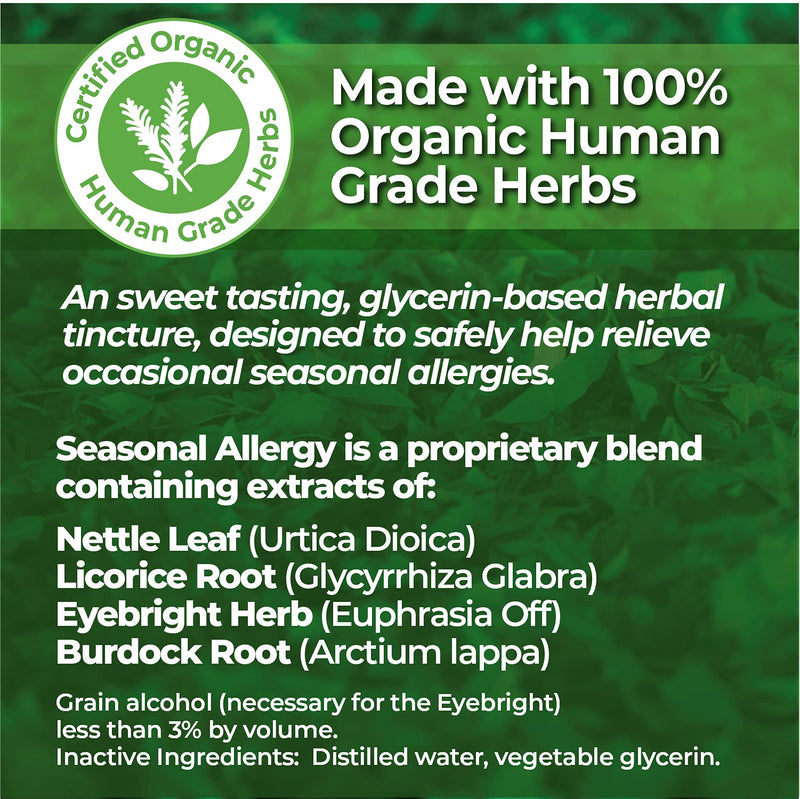 Animal Essentials Seasonal Allergy Herbal Supplement for Dogs & Cats - Made in The USA, Sweet Tasting Allergy Relief 1 fl oz (30 ml) - BeesActive Australia