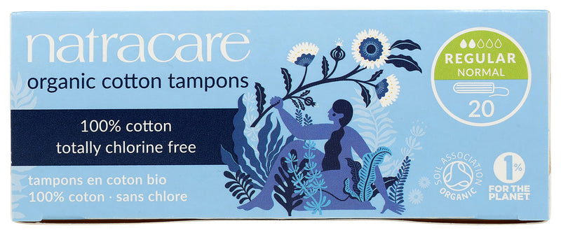 Natracare Organic Non Applicator Tampons Regular 20 Per Pack 20 count (pack of 1) - BeesActive Australia