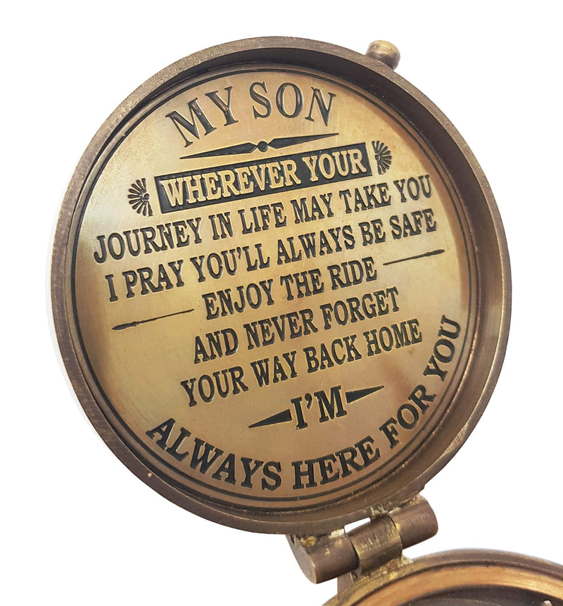 The New Antique Store - Compass with Case/Gift for Son/to My Son Gifts/Mom to Son Gift (to My Son) - BeesActive Australia