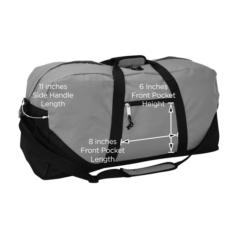 DALIX 25" Big Adventure Large Gym Sports Duffle Bag (Black Grey Navy Blue Red Camo) Gray - BeesActive Australia