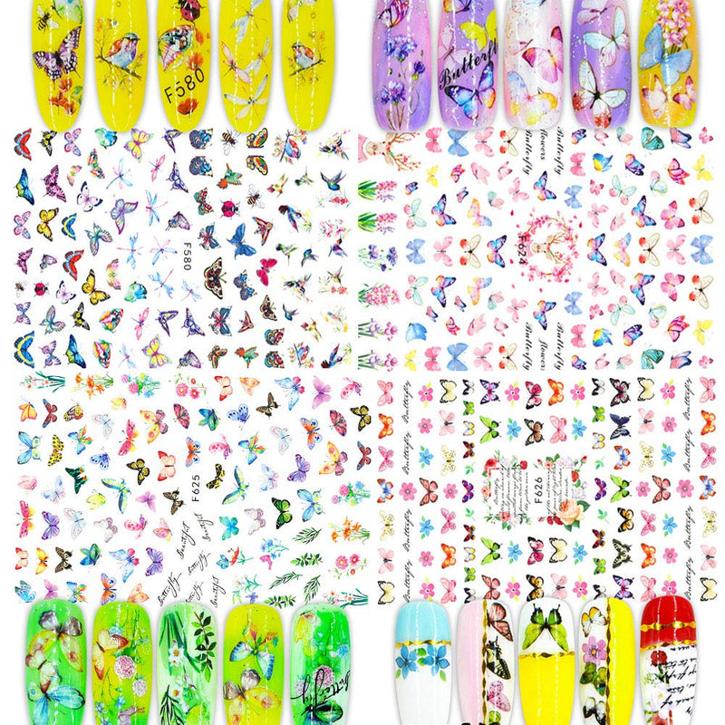 3D Butterfly Nail Art Stickers Nail Decals for Nails Decoration Designs(450 Nail Wraps) - BeesActive Australia