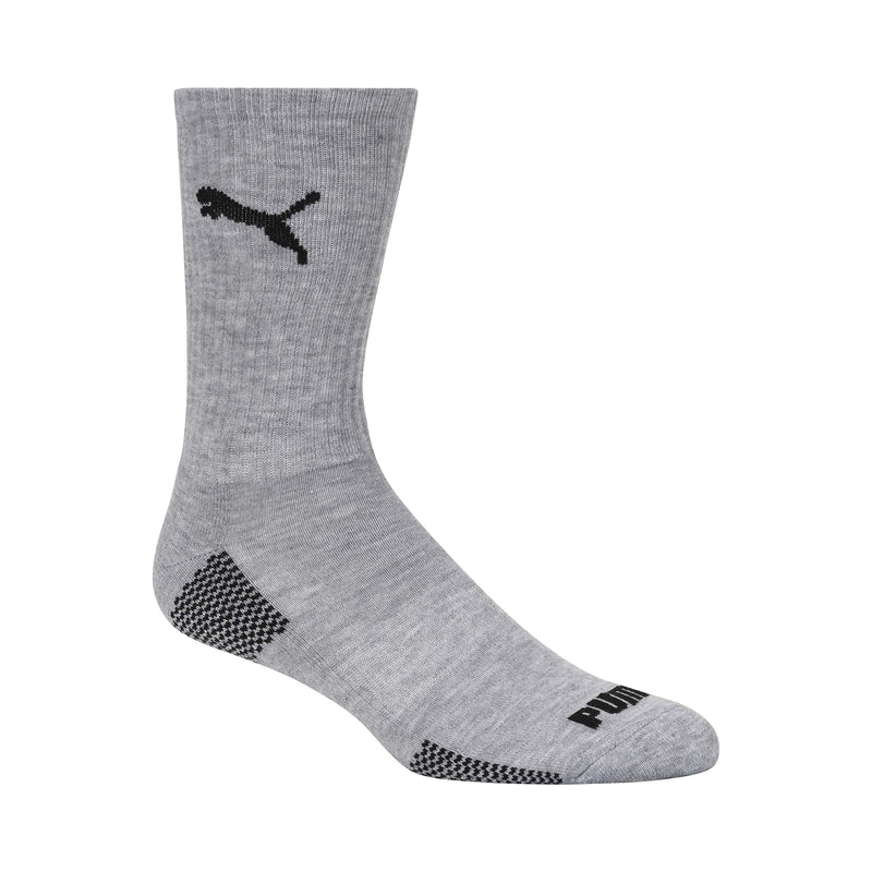 PUMA Men's 6 Pack Crew Socks 10-13 Black/Grey Combo - BeesActive Australia