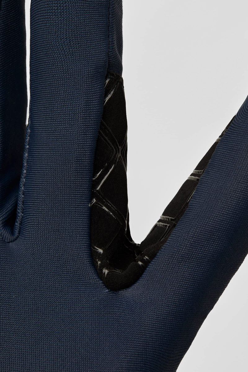 HORZE Lianna Women's Equestrian Stretch Riding Gloves with Silicone Grip Obscure Night Dark Blue 9 - BeesActive Australia