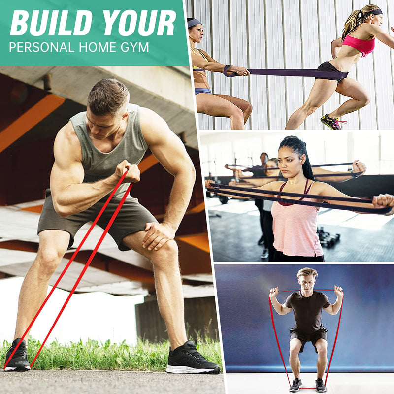 Alllvocles Resistance Band, Pull Up Bands, Pull Up Assistance Bands, Workout Bands, Exercise Bands, Resistance Bands Set for Legs, Working Out, Muscle Training, Physical Therapy, Shape Body, Men Women 0.3-1.3in - BeesActive Australia