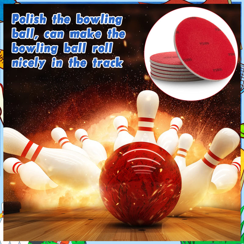 7 Pieces Bowling Sanding Pads Cup Set, Including 6 Resurfacing Polishing Kit Bowling Ball Grit Pads Bowling Ball Cup Bowling Ball Stand Bowling Ball Holder for Bowling Sports Ball Cleaning Display - BeesActive Australia