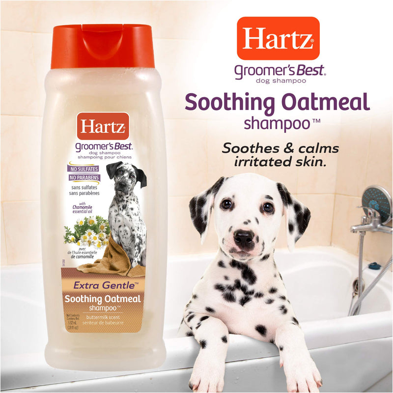 Hartz Groomer's Best Dog Shampoo For All Pet Washing Needs and All Life Stages OATMEAL 18 oz - BeesActive Australia