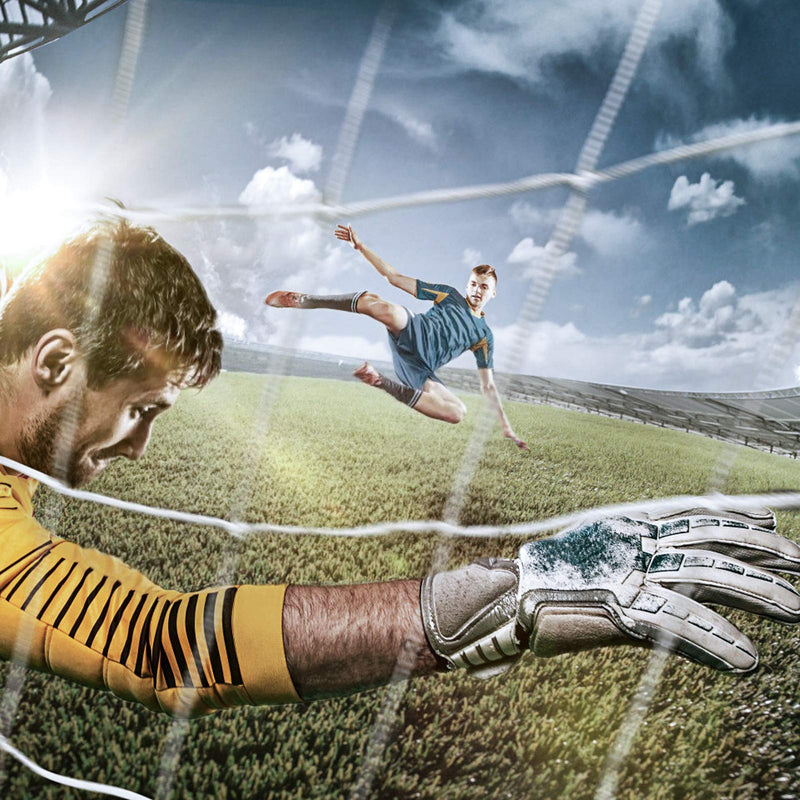 Yosoo Health Gear Replacement Soccer Net Nylon Soccer Goal Net Replacement Durable Goal Nets and Soccer Goal Straps for Outdoor Sports Football Soccer Training 12X6FT - BeesActive Australia