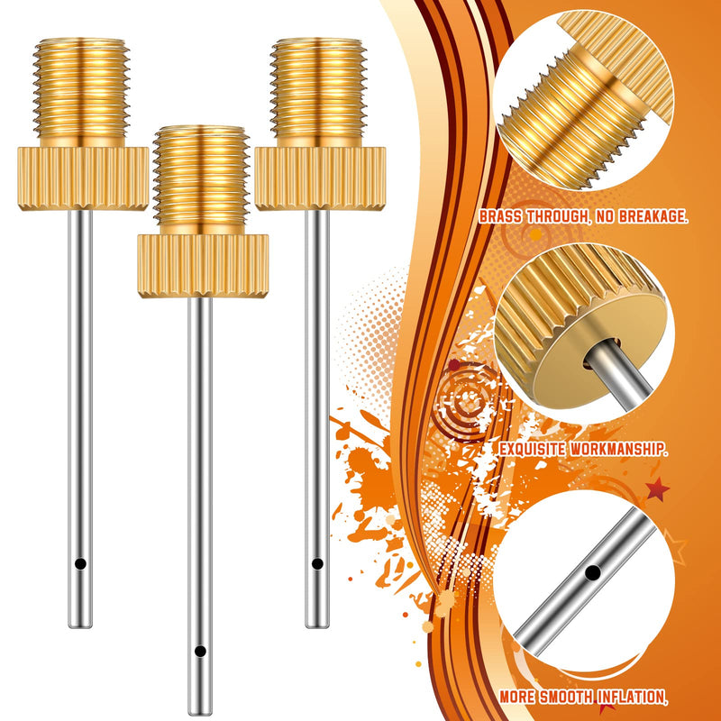 Jinei 36 Pcs Brass Ball Needle with Storage Air Pump Inflation Needles Ball Pump Pin Inflation Devices and Accessories for Blowing up Basketball Rugby Soccer Volleyball Beach Ball Yoga Ball - BeesActive Australia