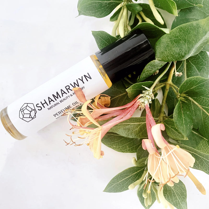 Honeysuckle Perfume Oil, Natural Organic Botanical, Pure Essential Oil Blend Roll-On by Shamarwyn - BeesActive Australia