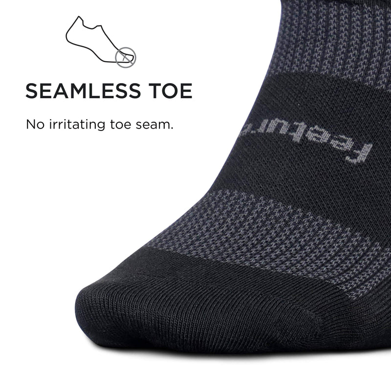 [AUSTRALIA] - Feetures High Performance Ultra Light No Show Tab Sock Solid Medium Black 