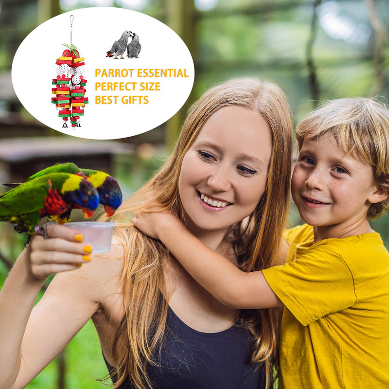 MQ Bird Parrot Toys with Nature Wood Bird Chewing Toys for Medium and Large Birds, Best Toys for African Grey, Parakeets, Amazon Parrots, Finch, Budgie, Cockatiels, Conures and Love Birds. Wooden Apple - BeesActive Australia