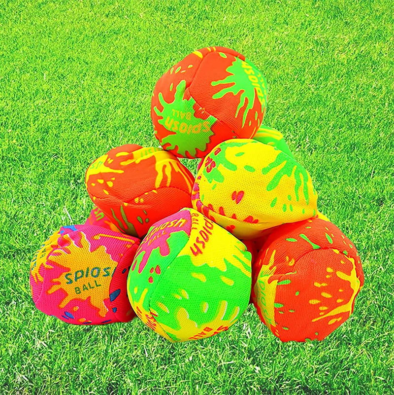2" Water Bomb Splash Balls [12 Pack] Mini Reusable Water Balloons Water Absorbent Ball - Kids Pool Toys, Outdoor Water Activities for Kids, Pool Beach Party Favors. Water Fight Games by 4E's Novelty - BeesActive Australia