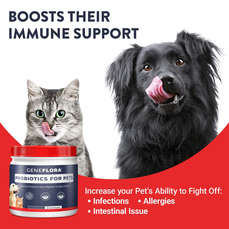 Geneflora Digestive Enzymes and Probiotics for Dogs, Cats, Rabbits and More to Boost Immunity, Relieve Allergies, Reduce Doggy Breath, Reduce Diarrhea and Gas, and Promote Regular Bowel Movements - BeesActive Australia