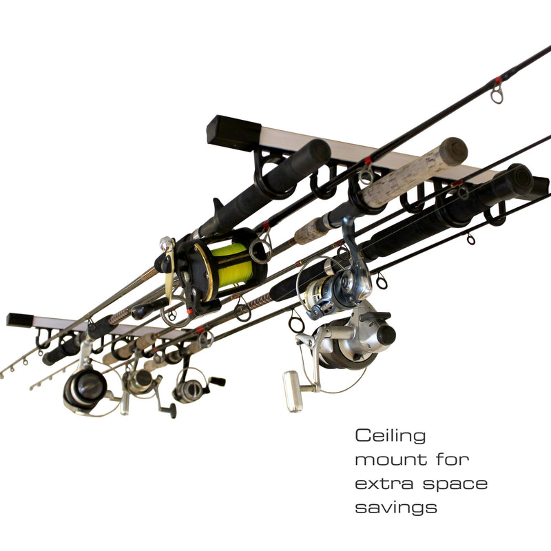 [AUSTRALIA] - Rush Creek Creations 3 in 1 All Weather Fishing Rod/Pole Storage Wall/Ceiling Rack All Weather 6 Rod Holder 