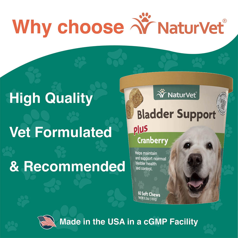 NaturVet Bladder Support Plus Cranberry for Dogs, 60 ct Soft Chews , Made in the USA - BeesActive Australia