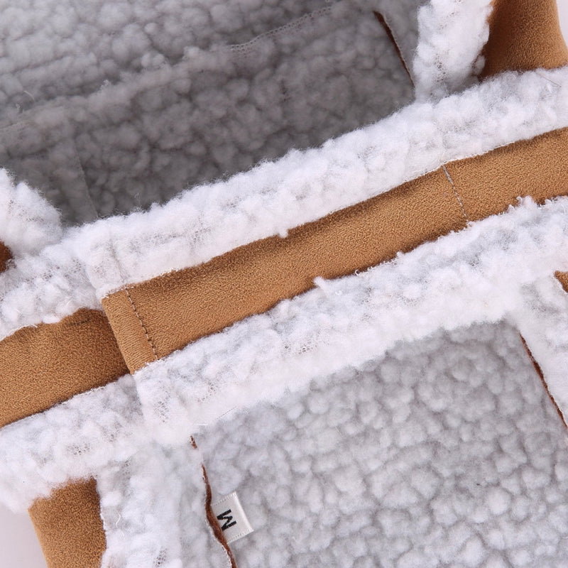 Rypet Small Dog Winter Coat - Shearling Fleece Dog Warm Coat for Small to Medium Breeds Dog Medium (8-12 lbs) Coffee - BeesActive Australia