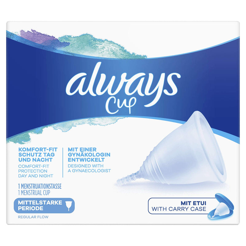 Always Menstrual Cup (1 Menstrual Cup) for a Medium Period, with Case, Developed with Gynaecologist Medium period. - BeesActive Australia