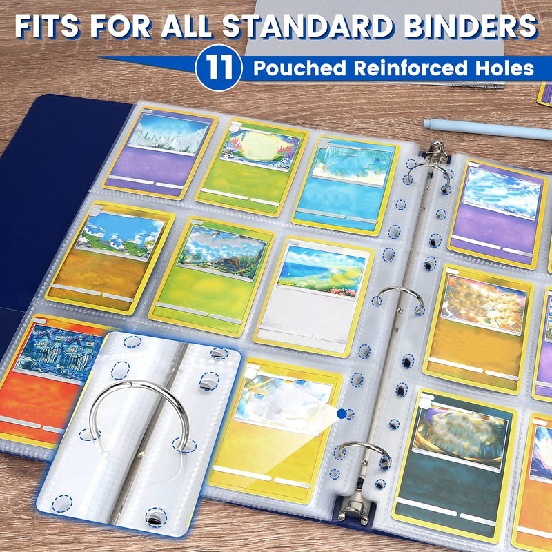 36 Pack 9 Pockets Trading Card Sleeve, Fabmaker Baseball Card Sleeves Pages for 3 Ring Binder, 11 Holes Card Sleeves Binder Sheets for MTG, Sport Cards, Game Cards, Business Cards, Coupon 36 - BeesActive Australia
