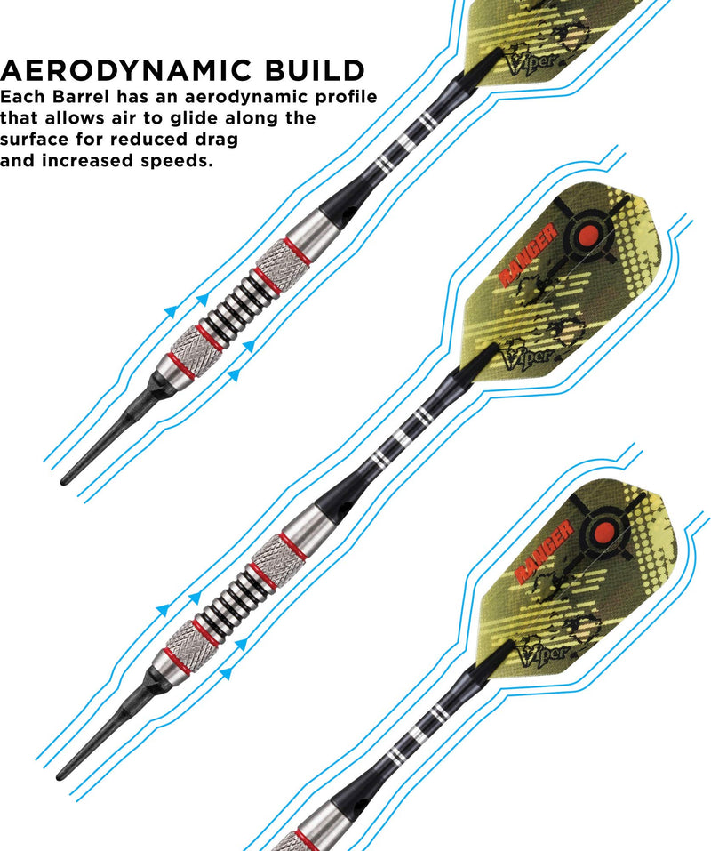 [AUSTRALIA] - Viper Ranger 80% Tungsten Soft Tip Darts 18 Grams 