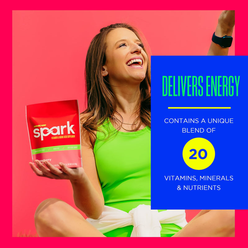 AdvoCare Strawberry Spark Energy, Vitamin & Amino Acid Supplement, 14 Packets - BeesActive Australia
