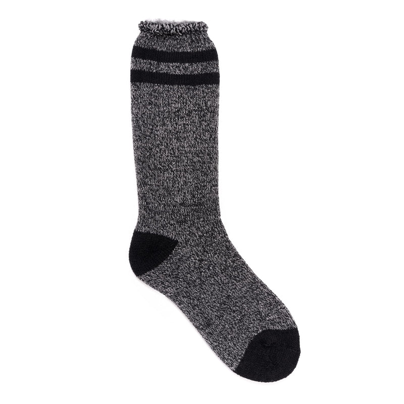 MUK LUKS mens Heat Retainers By Muk Luks® Men's 1-pair Heat Retainer Thermal Insulated Socks One Size Ebony Marl - BeesActive Australia