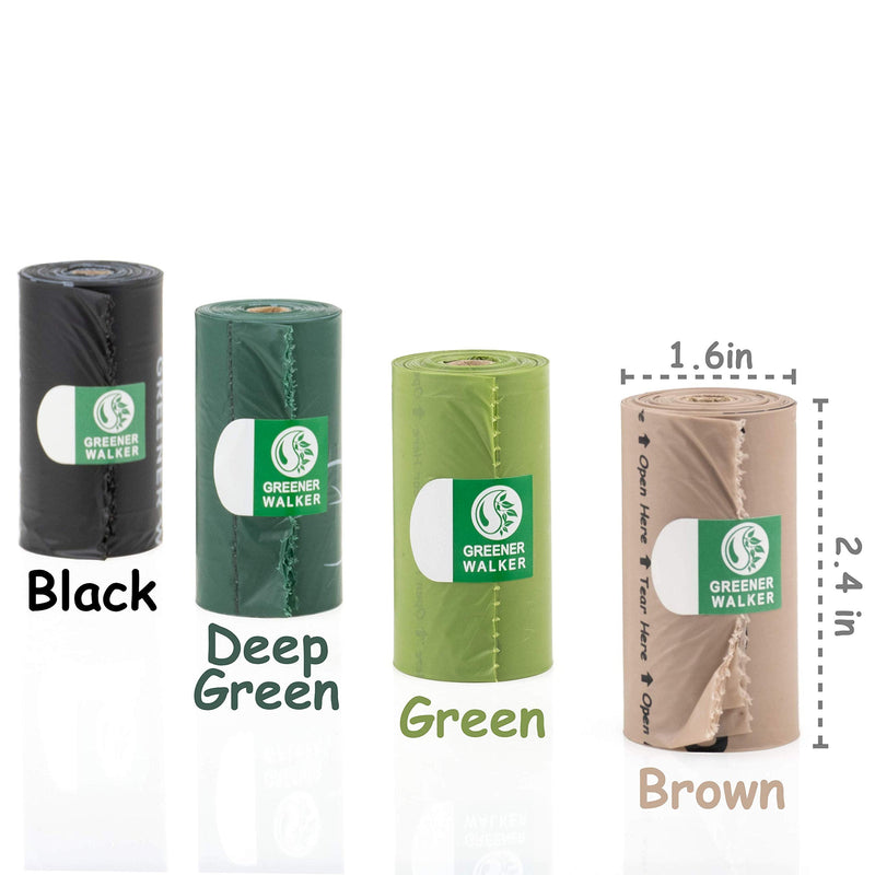 GREENER WALKER Poop Bags for Dog Waste-270 Bags,Extra Thick Strong 100% Leak Proof Biodegradable Dog Waste Bags (Green) Green 270 Count (Pack of 1) - BeesActive Australia