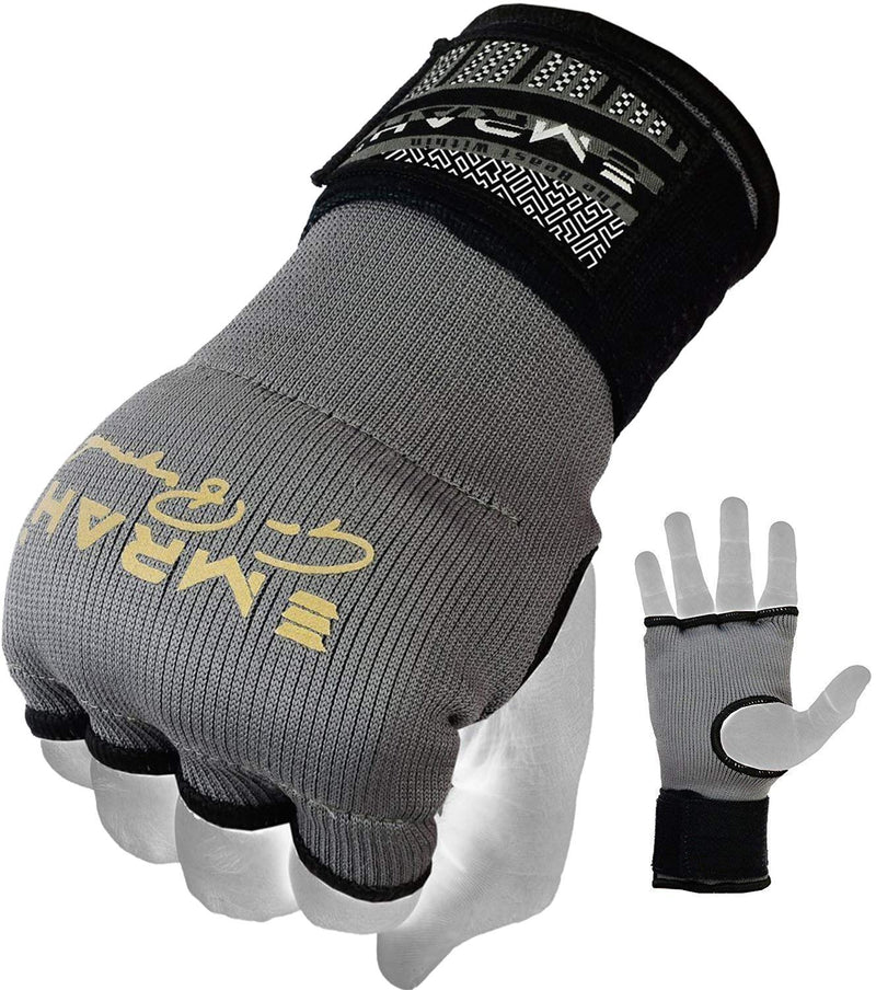 [AUSTRALIA] - EMRAH PRO Training Boxing Inner Gloves Hand Wraps MMA Wraps Mitts - X Grey Large 