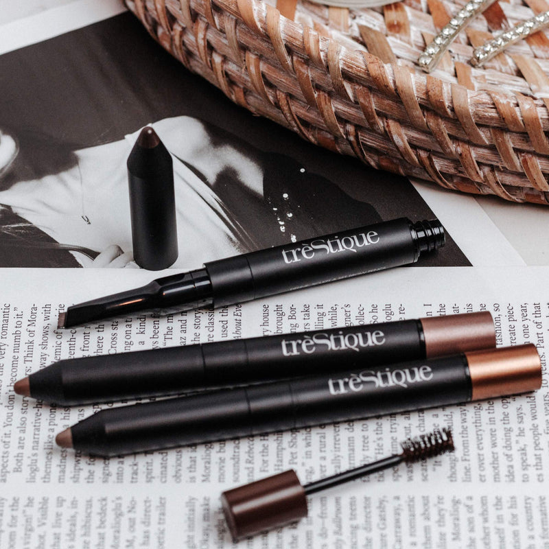 treStiQue Brow Pencil with Brow Gel, Eye Brow Pencil and Brow Gel, Brow Definer Pencil and Tinted Eyebrow Gel for Brows, Eyebrow Makeup Americano - BeesActive Australia