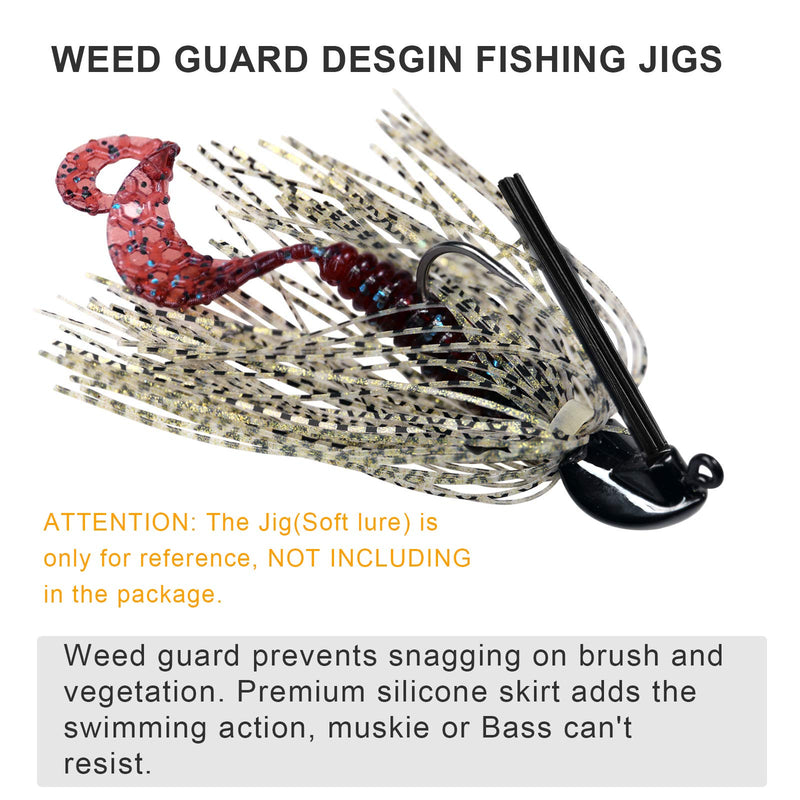 [AUSTRALIA] - thkfish Fishing Lures Fishing Jigs Swim Jigs Fishing Jigs Bass Mix Color Metal Lead Fishing Jigs Kit 1/5oz 1/4oz 3/8oz 1/2oz 5pcs Style A 3/8oz 5pcs 