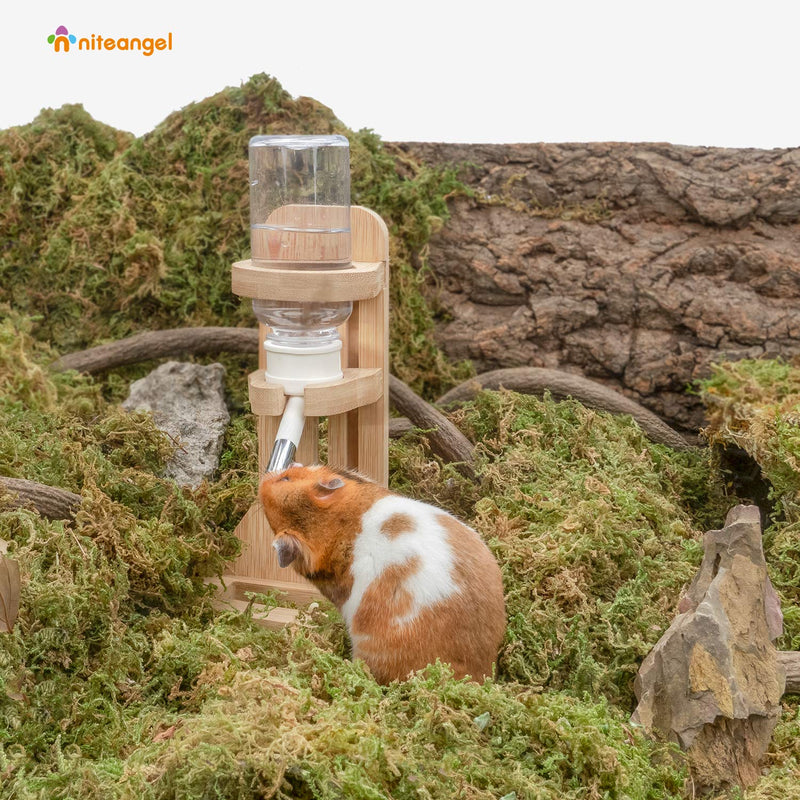 Niteangel Water Bottle with Stand for Syrian Dwarf Hamsters Gerbils Mice Rats Degus Small pet Rodents White - BeesActive Australia