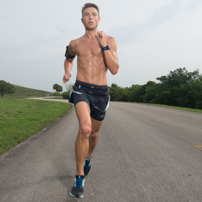 [AUSTRALIA] - Fitletic Running Belt - Bolt Fit Double Pouch Black 