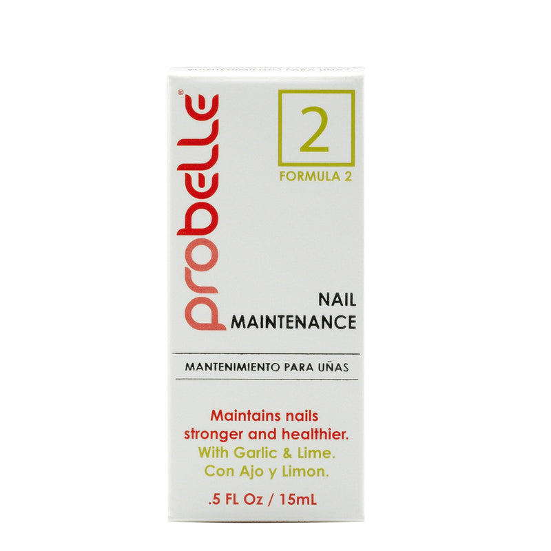 Probelle Formula 2 Nail Maintenance with Garlic and Lime, Nail Hardener and Strengthener with Fungal Protection and Color protection .5 fl oz/ 15 mL - BeesActive Australia