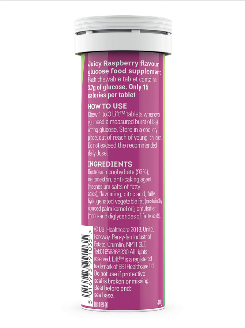 Lift | Fast-Acting Glucose Chewable Energy Tablets | Mixed Berry | 6 Pack of 10-Tablet Tubes - BeesActive Australia